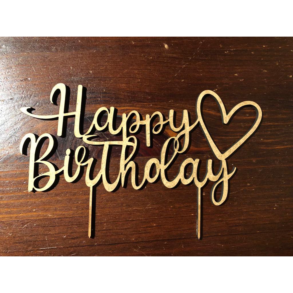 Cake topper "Happy Birthday"