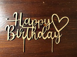 Kage topper "Happy Birthday"