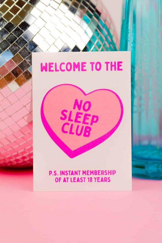 Riso print No sleep club rosa