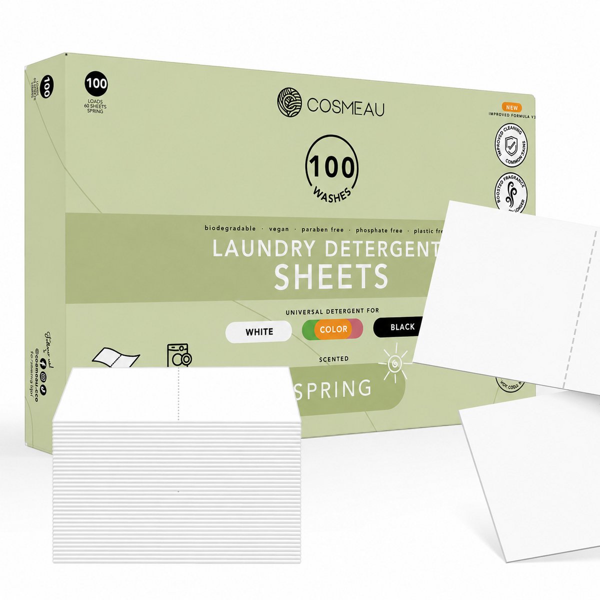 Cosmeau Laundry Sheets Eco Friendly