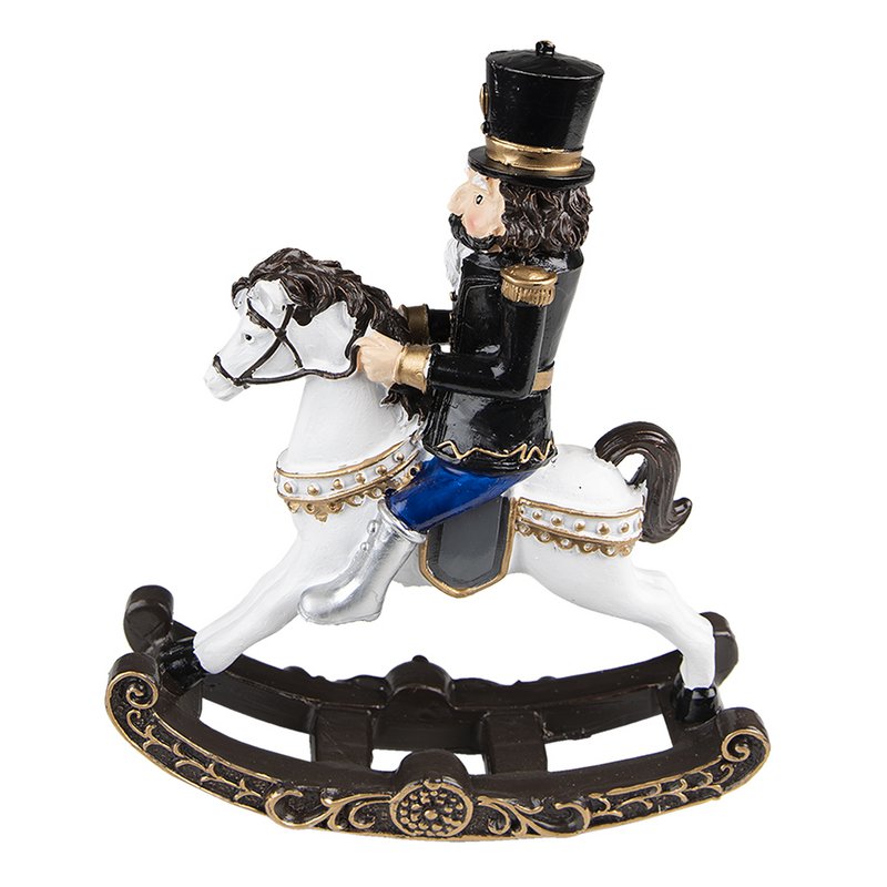 Weihnachtsdekoration Nussknacker 18 cm schwarzer Kunststoff
