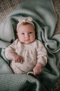 Cot blanket wool - Mint