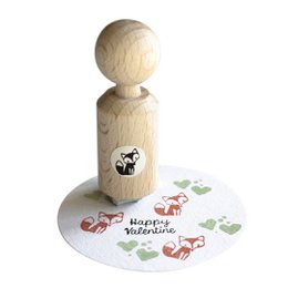 Mini-stempel van schattige zittende vos voor creatieve projecten