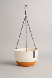 Vaso sospeso con drenaggio - Bianco crema - Adatto anche come vaso da fiori - Per interni ed esterni - Serbatoio per l'acqua