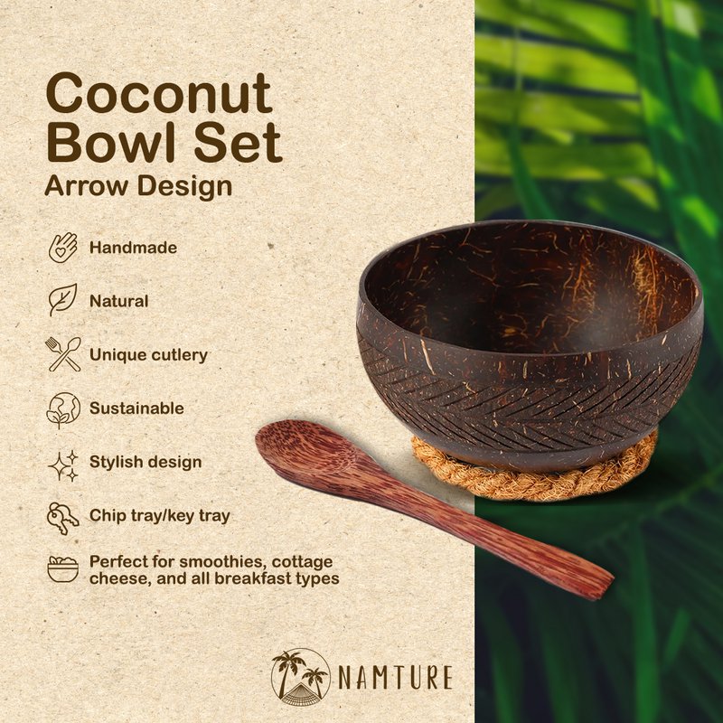Coconut Bowl Set M • Eco Friendly • Arrow