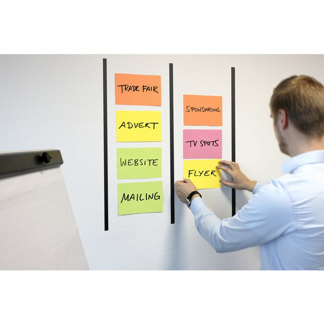 Info communicatiekaarten, 200x150mm, 4 x 50 stuks,zelfkl. 4 kleuren, FSC,
