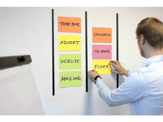 Info communicatiekaarten, 200x150mm, 4 x 50 stuks,zelfkl. 4 kleuren, FSC,