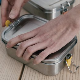 Stainless Steel Lunch Box with heat safe insert - Mimosa