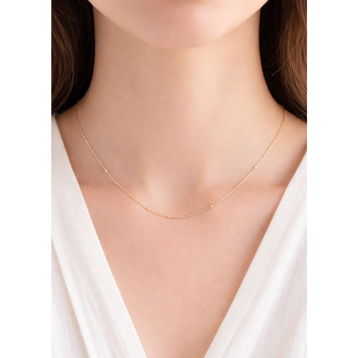 Collier de balle 1x3 - plaqué or
