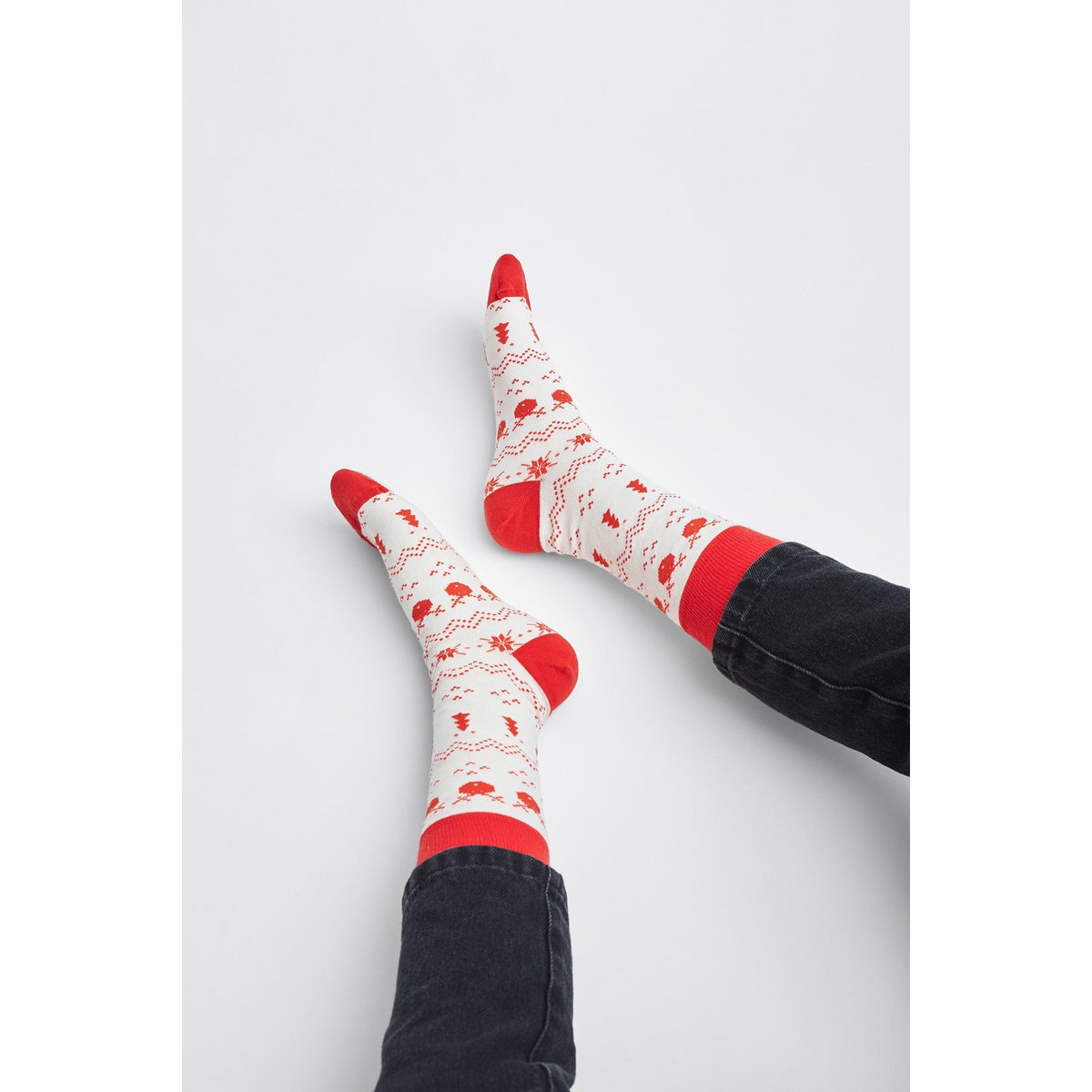 Organic socks Cozy XMas - Colorful socks with a Christmas pattern