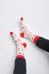 Organic socks Cozy XMas - Colorful socks with a Christmas pattern