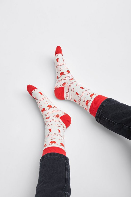 Organic socks Cozy XMas - Colorful socks with a Christmas pattern
