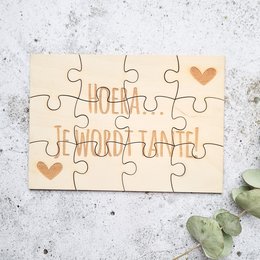 Pregnancy Announcement Wooden Puzzle | Hooray... You're going to be an aunt!