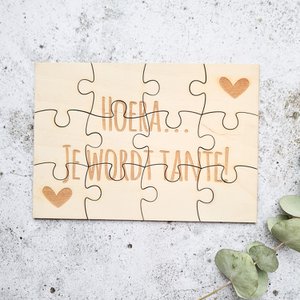 Schwangerschaftsankündigung Holzpuzzle | Hurra... Du wirst Tante!