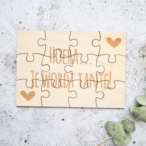 Schwangerschaftsankündigung Holzpuzzle | Hurra... Du wirst Tante!