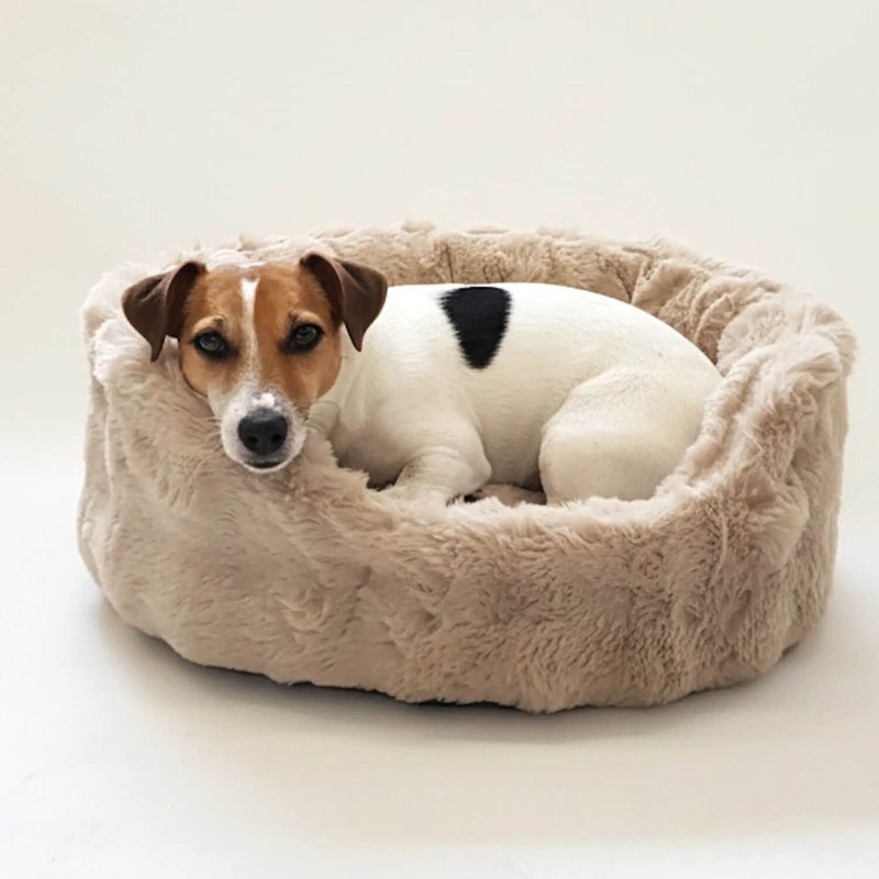 Hundekörbchen Nomi Kunstfell gravel