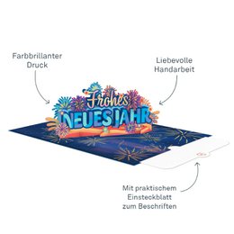 Gelukkig nieuwjaar pop-upkaart