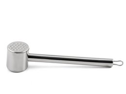 Meat platter / steaker compact made of stainless steel