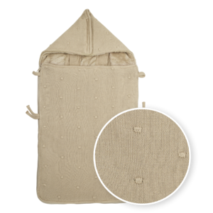 Footmuff Mini knot teddy Sand 40x82cm