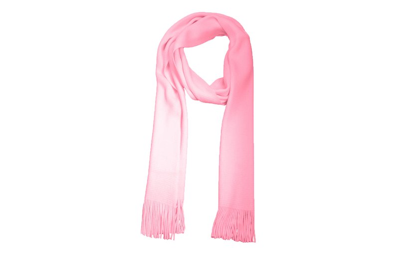 Pink wool and acrylic scarf