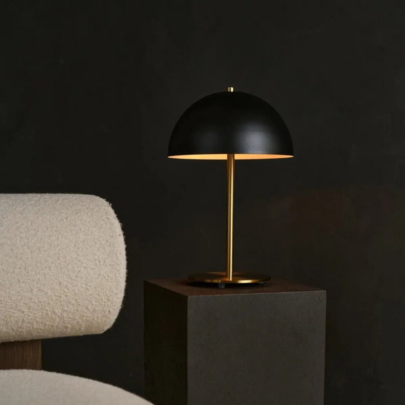 Lola Guld & Sort Bordlampe