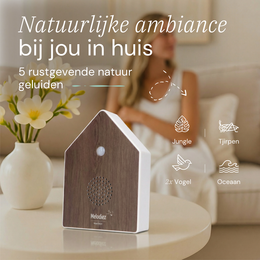 Melodiez Deluxe - Coffret Incl. Piles et 5 sons naturels d'oiseaux, d'océan, de grillon et de jungle - Bird Sound House avec capteur