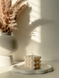 Bubble of Hearts Kaars | Handgemaakt | Sojawas | Woondecoratie | Cadeau | Schattig