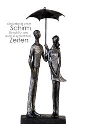 Skulptur"Umbrella"Poly,ant.silber