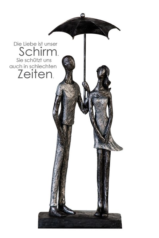 Sculpture "Umbrella" poly, antique silver