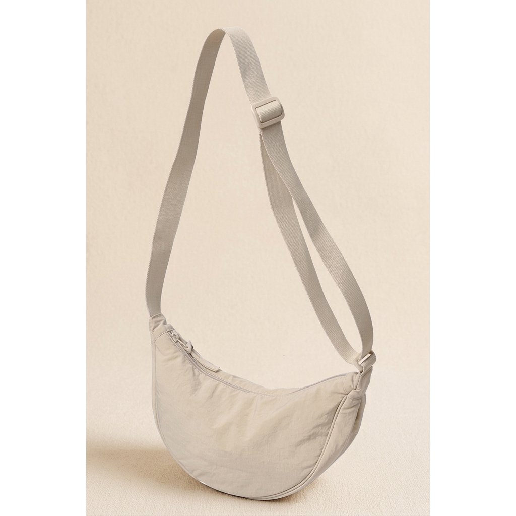 Halvemaantas met nylon schouderband