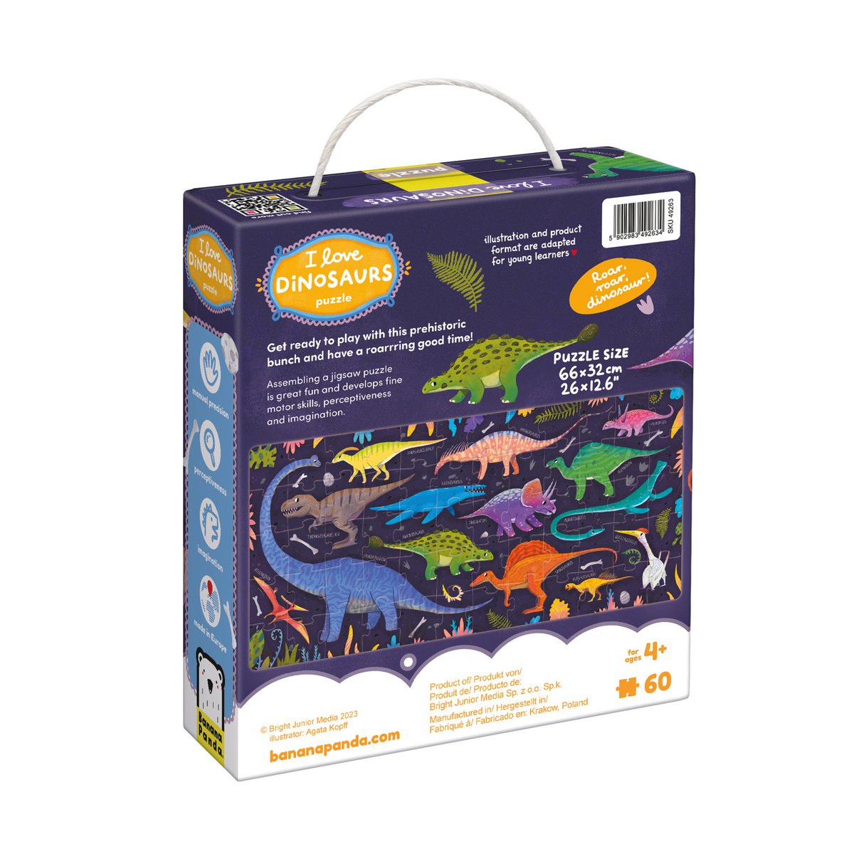 J'aime les puzzles de dinosaures 4+