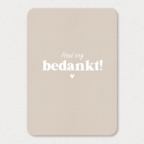 Kaart | Heel erg bedankt