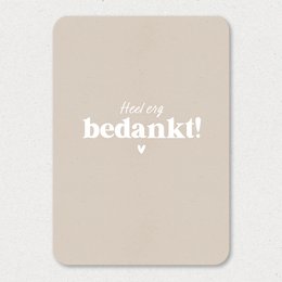 Kaart | Heel erg bedankt