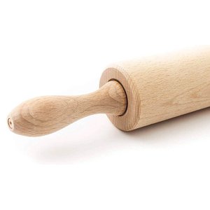 Professionelles klassisches Nudelholz aus Holz mit rotierender Mitte (44 x 5,5 cm)