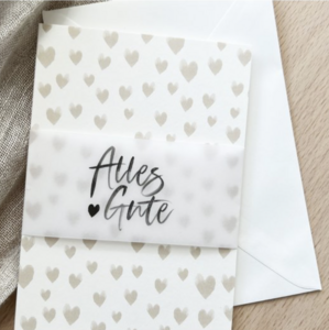 All the best - folding card with envelope and banderole