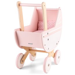 Houten Poppenwagen met Dekbedje