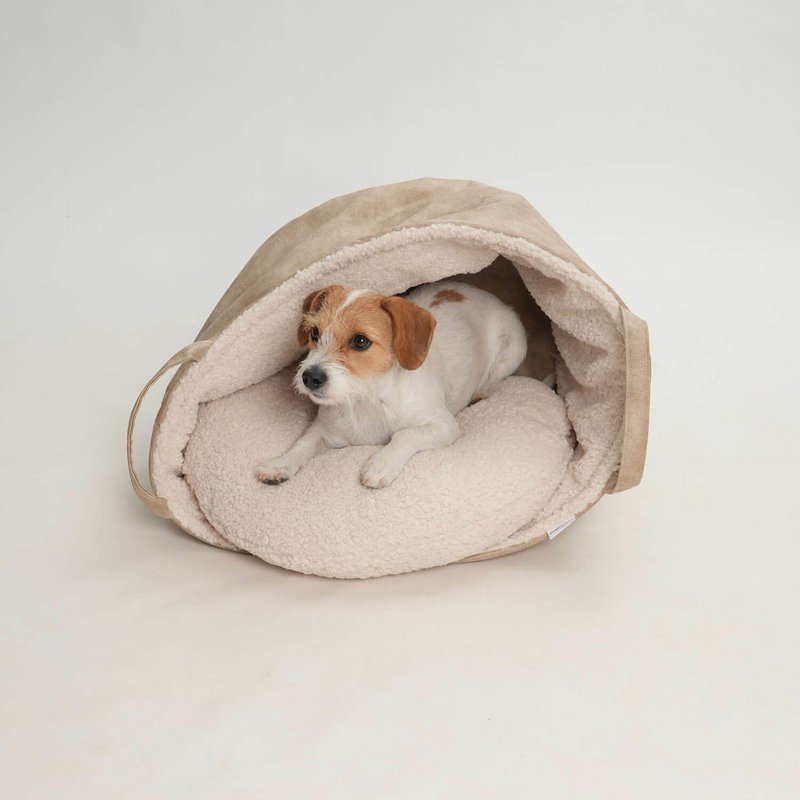 Hundekörbchen Shopper Little Basket Saddle gravel