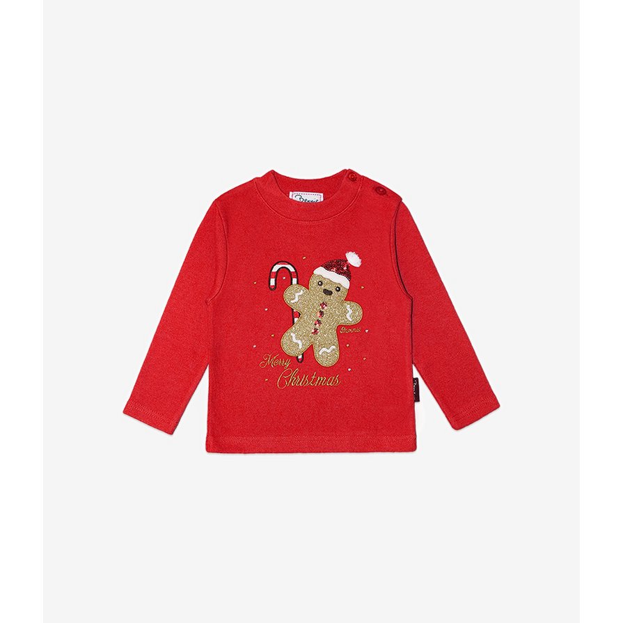 Baby Christmas Cookie Embroidered Cotton Sweater