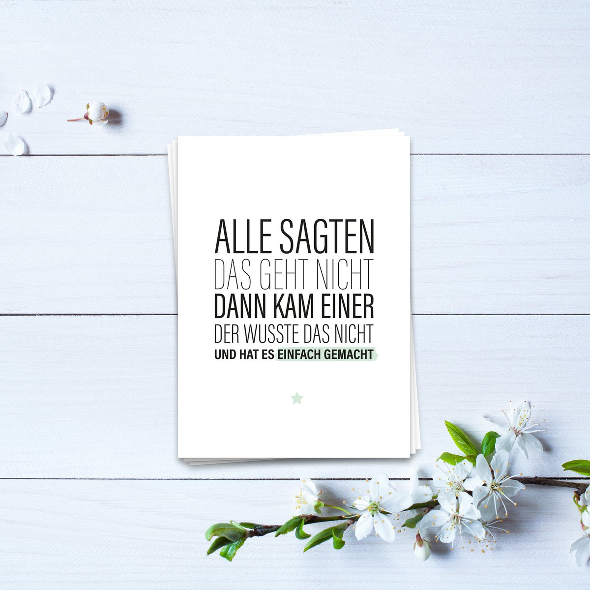Alle sagten das geht nicht - Postkarte 10er Set