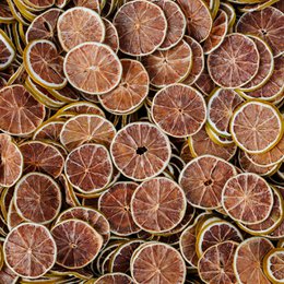 Confezione da 4 agrumi: fette di arancia, arancia rossa, lime e limone