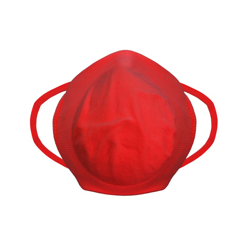 Gorro bucal deportivo lavable 2 capas Rojo