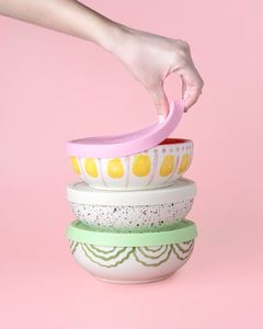Tapas de Silicona Reutilizables Libre BPA Silicone Lid / 2 Tamaños
