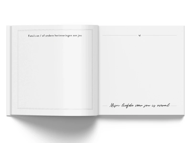 Phyllbooks Jeg savner dig så hukommelsesbog - Mourning Book - Taupe