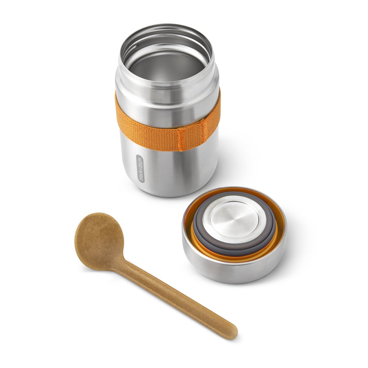 SORT + BLUM Termokande madkasse | Vandtæt | 400ml | Orange