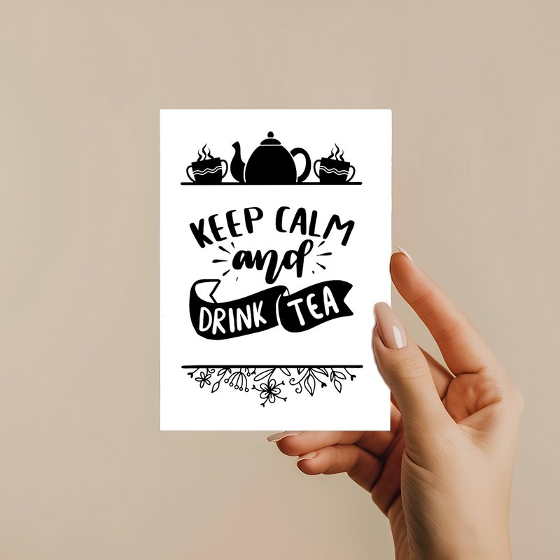 Tarjeta de regalo de té individual mantener el té tranquilo A6