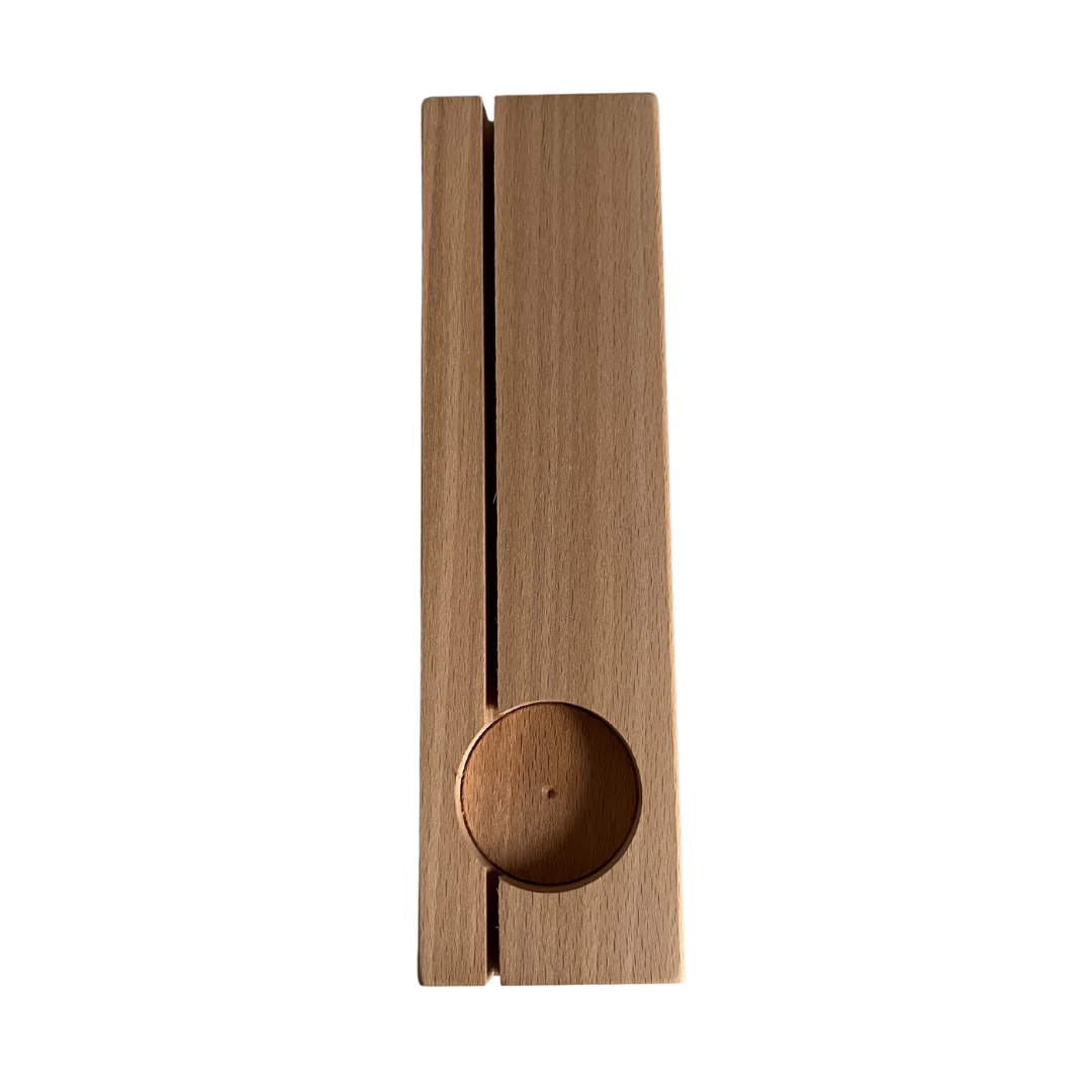 Wooden card holder, tea light