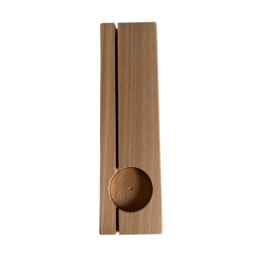 Tarjetero de madera, vela de té