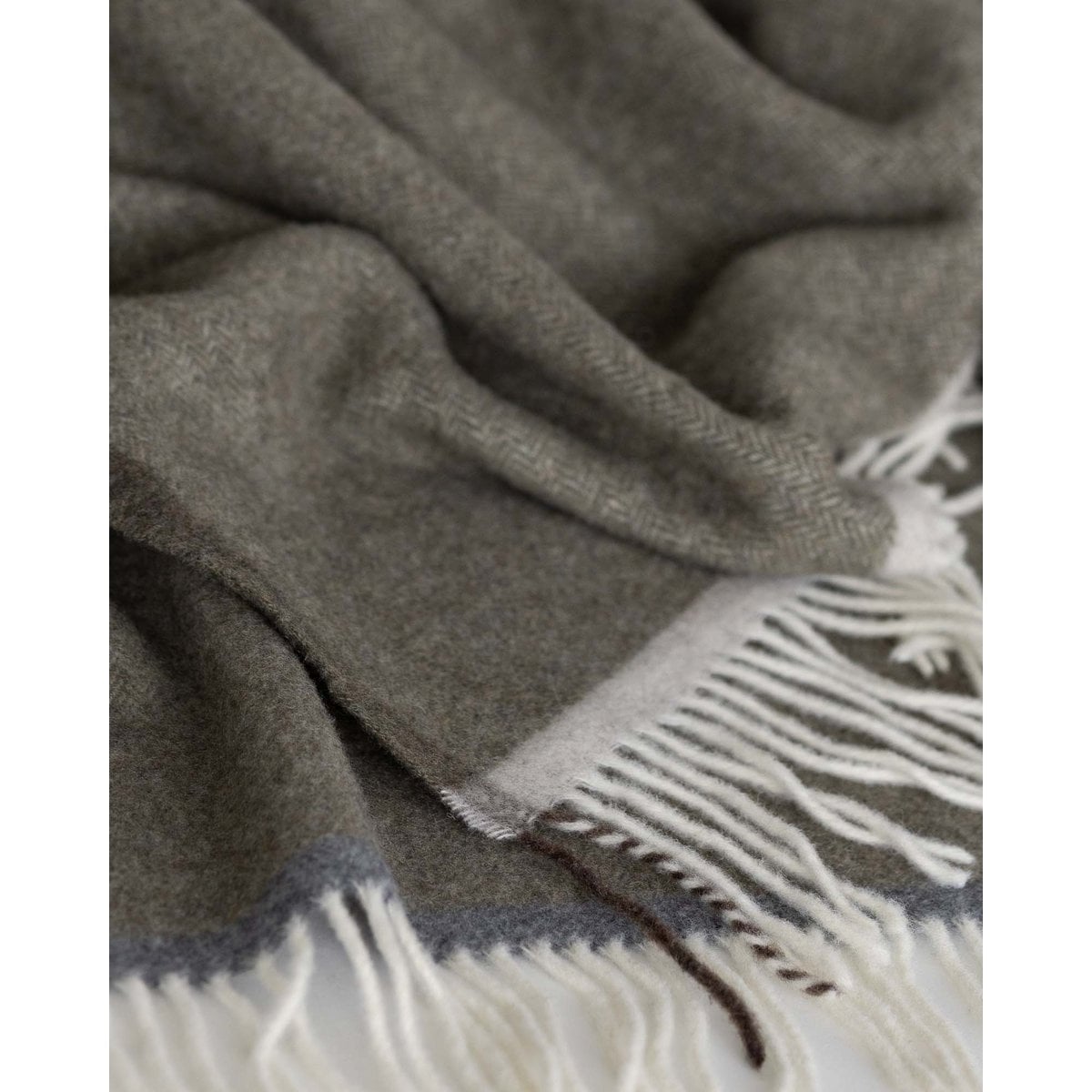 Merino/Cashmere Throwd Deken Milaan Verde Orlo