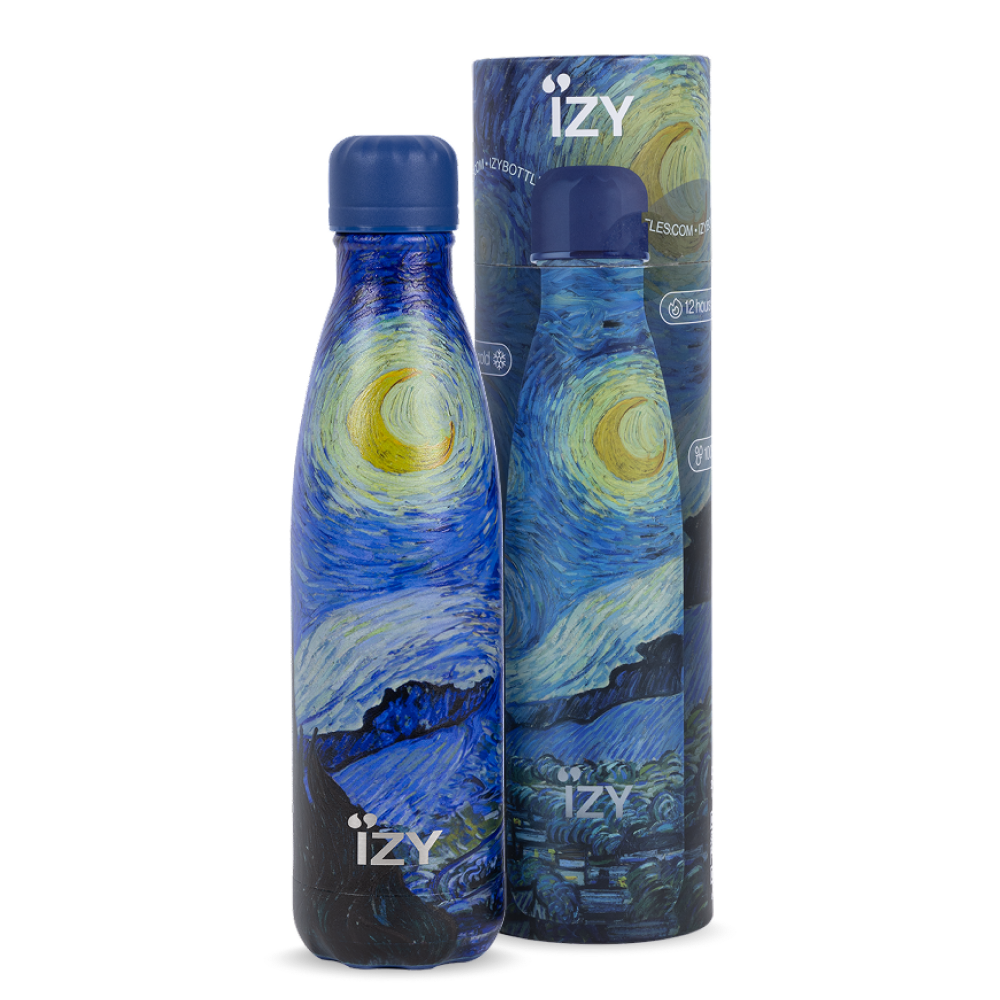 IZY Thermos Bottle Starry Night - Van Gogh 500ML To-Go Insulated Water Bottles