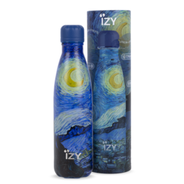 Starry Night - Van Gogh 500ML Thermos Bottle. Insulated stainless steel bottle with a vibrant, artistic design inspired by Van Gogh's famous painting. Keeps drinks hot or cold for up to 12 hours.
